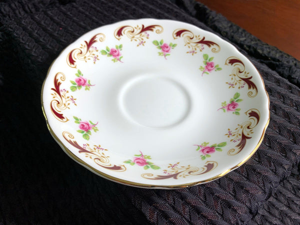 Crown Staffordshire Orphan Saucer, "Wentworth" Made in England. No Teacup Plate Only -G - The Vintage TeacupSaucer