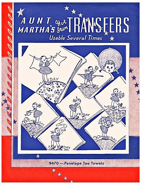Aunt Martha's® Hand Embroidery Iron-on Transfer Pattern - Retro
