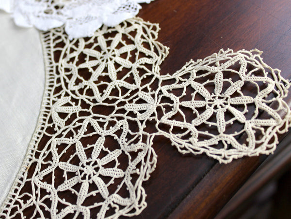 Exquisite Italian Punto in Aria, Needle Lace, Antique Handmade, Lace Doily 18224 - The Vintage TeacupDoilies