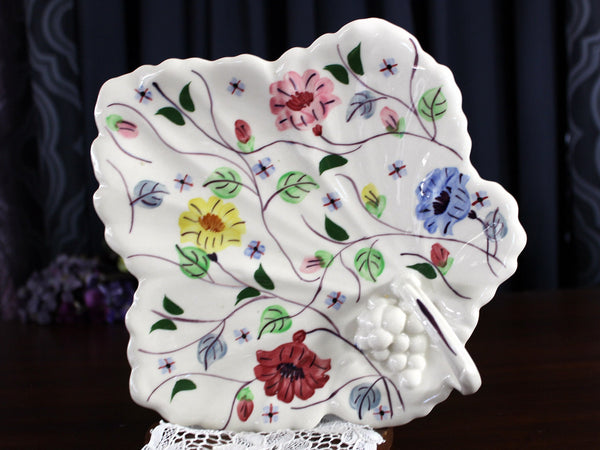 Hand Painted Serving Platter, Handled Dish, Southern Potteries USA 17768 - The Vintage TeacupAccessories