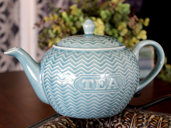 Housewares 2 Cup Teapot, Teal Tea Pot, Made in China 15756 - The Vintage TeacupTeapots