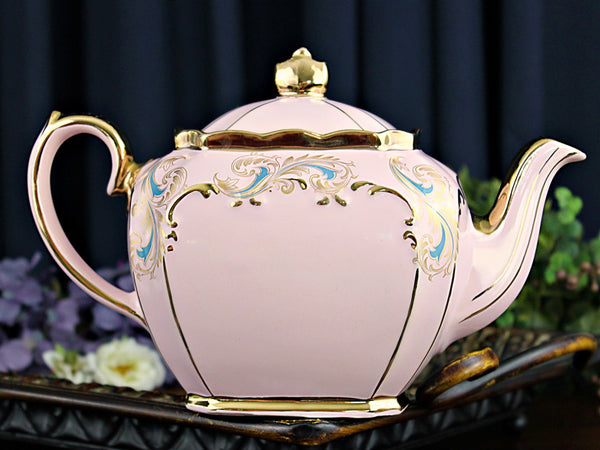 Pink Cube Sadler Tea Pot, Full 4 Cup Capacity, Cubed Teapot 18240 - The Vintage TeacupTeapots