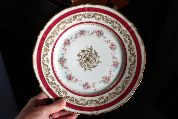 Set of 6 Limoges Dinner Plates, 9" Theodore Haviland Plates, Made in France -J - The Vintage TeacupAccessories