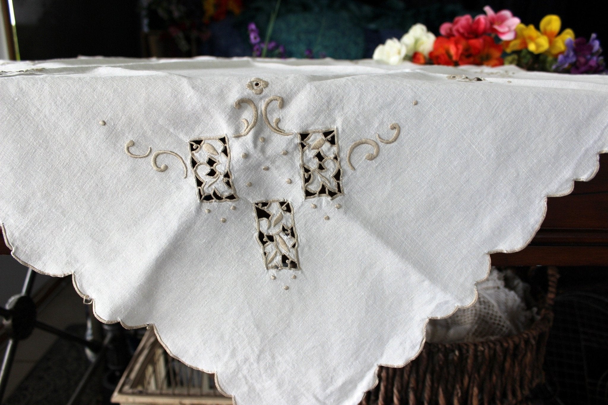 Upcycled Vintage Tablecloth Shirt