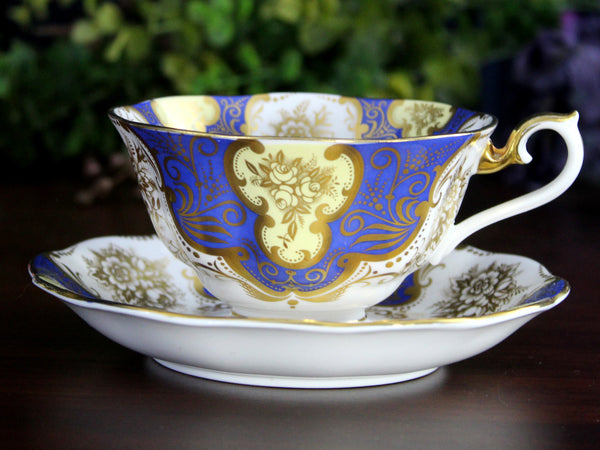 MAJESTIC Teacup, Royal Albert Avon Shaped, Cabinet Tea Cup & Saucer -K24