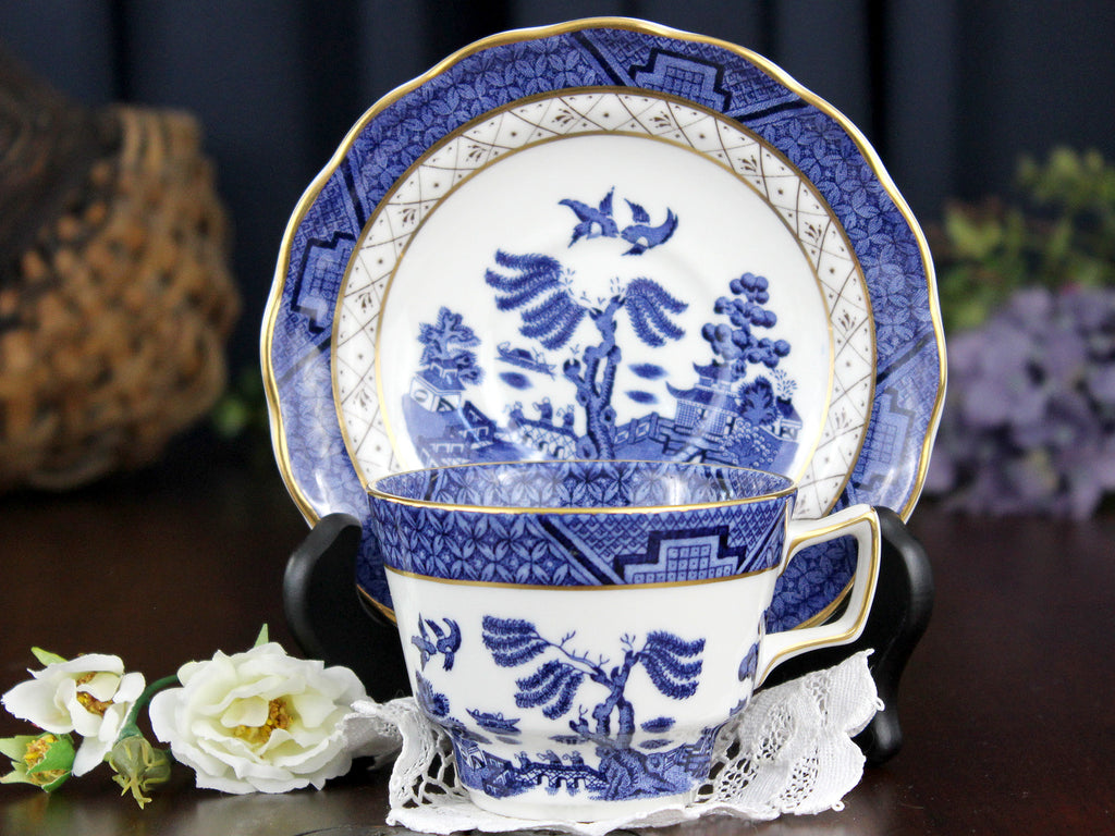 Royal Doulton, Booths Real Old Willow, Flat Cup & Saucer Set 18311 – The  Vintage Teacup