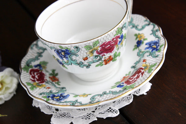 Booths Floradora Tea Cup and Saucer, Vintage Bone China 18316