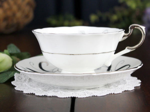White Paragon Teacup & Saucer, Bone China Tea Cup 18321