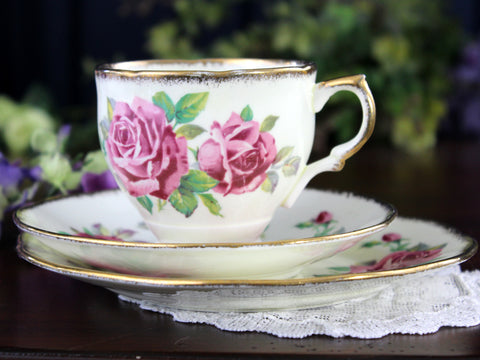 Trio, Teacup, Saucer & Side Plate, Salisbury Tea Cup, Juliana Rose 18446