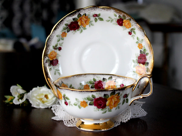 Arklow Bone China, Irish Teacup & Saucer, Made in Ireland 15490 - The Vintage Teacup