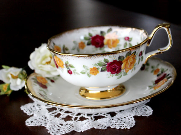 Arklow Bone China, Irish Teacup & Saucer, Made in Ireland 15490 - The Vintage Teacup