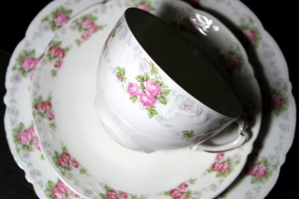 Antique Tea Cup Trio, Teacup Saucer and Side Plate - Made in Germany -J - The Vintage TeacupTeacups