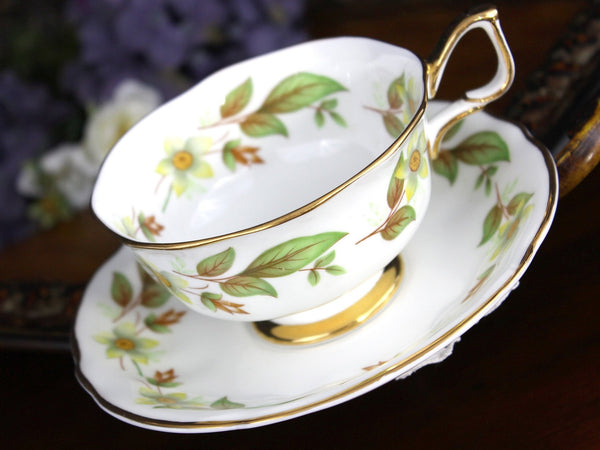Arklow Bone China, Irish Teacup & Saucer, Autumn Theme 18235 - The Vintage TeacupTeacups