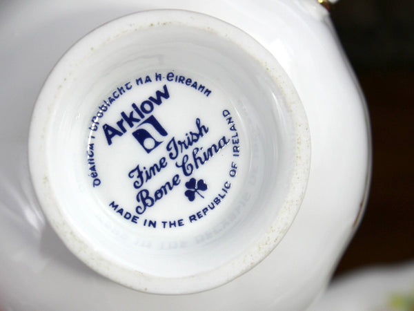 Arklow Bone China, Irish Teacup & Saucer, Autumn Theme 18235 - The Vintage TeacupTeacups