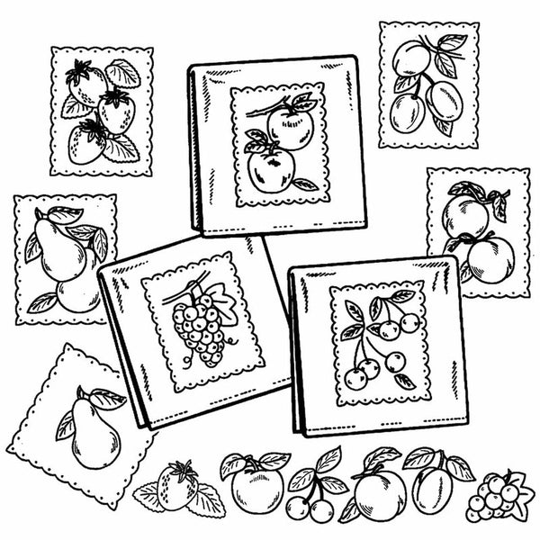 Aunt Martha's, 3510, Fruit For Tea Towels, NEW Transfer Pattern, Hot Iron Transfers, Uncut, Unopened Transfers - The Vintage TeacupHot Iron Transfers