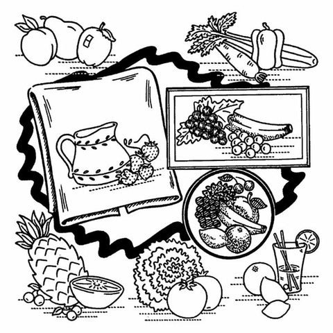 Aunt Martha's, 3632, Fruits & Vegetable, Transfer Pattern, Hot Iron Transfers, Fruit Embroidery Pattern - The Vintage Teacup