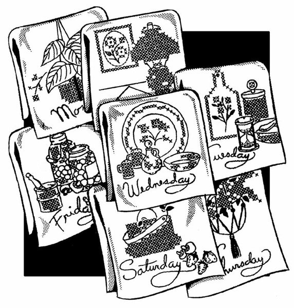 Aunt Martha's, 3788, Decorator Motifs, For Tea Towels, Transfer Pattern, Hot Iron Transfers, For Embroidery, Textile Painting, Needlepoint - The Vintage TeacupHot Iron Transfers