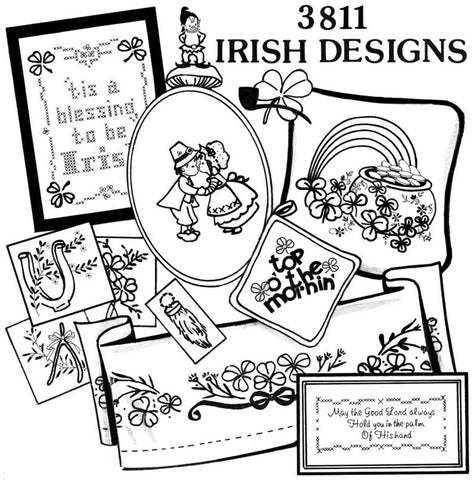 Aunt Martha's, 3811 Irish Designs, Hot Iron Transfers, Unopened Transfers - The Vintage TeacupHot Iron Transfers