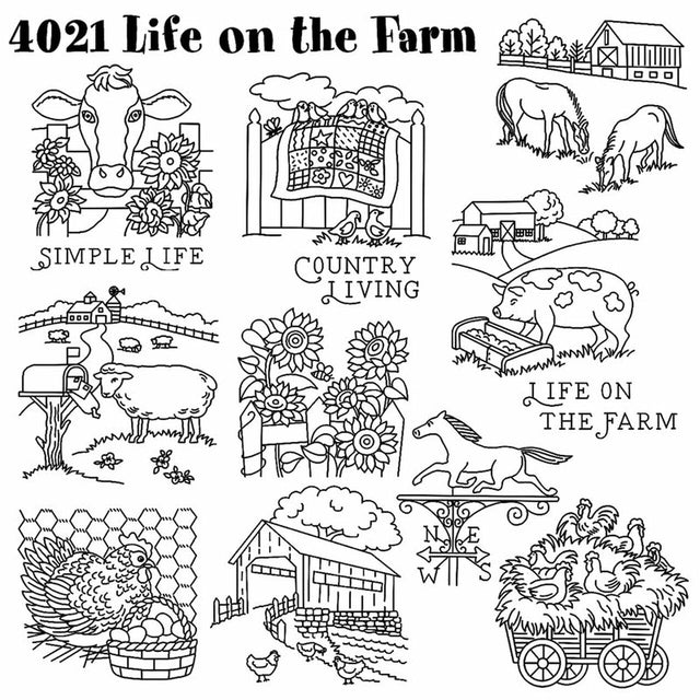 Aunt Marthas Hot Iron Transfers Choice Day Of Week Farm Geese Koala Duck Dishes