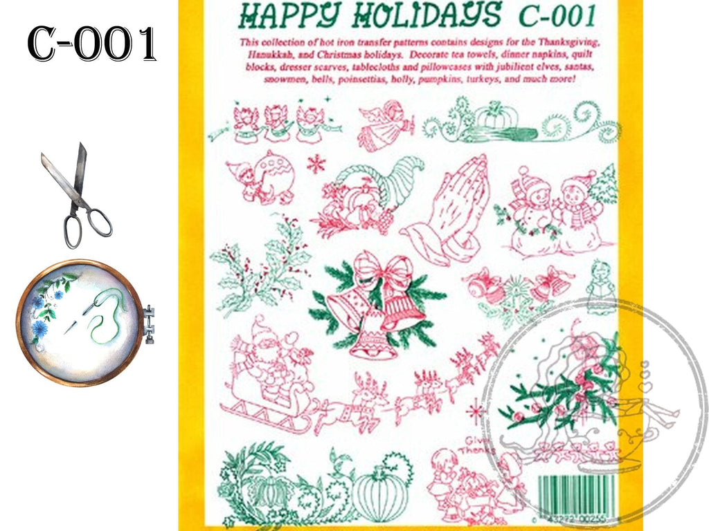 A Very Vintage Christmas Hot Iron Embroidery Transfers by MaMaw's Vintage  Embroidery 