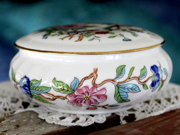 Aynsley Lidded Dish, Pembroke Pattern, Asiatic Birds & Flowers 15813 - The Vintage TeacupAccessories