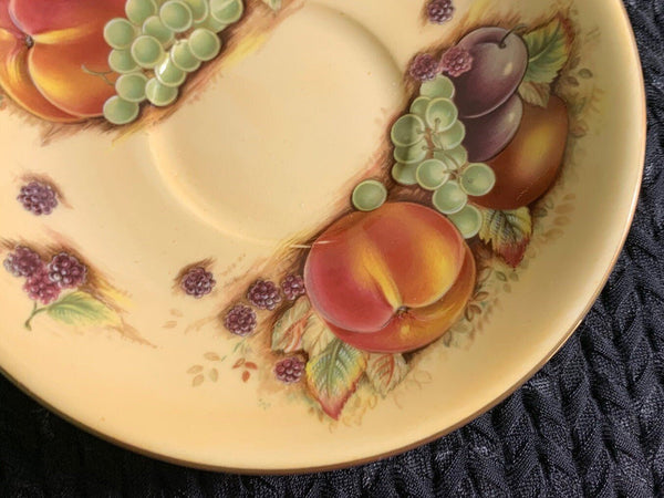 Aynsley Orphan Saucer - Fruit Motif. No Teacup Plate Only -B - The Vintage TeacupSaucer