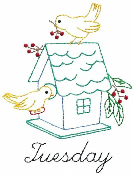 Birdhouses, 3922, Aunt Martha's®, Vintage Embroidery, Transfer Pattern, Hot Iron Transfers, Unopened Transfers, Birdhouse to Embroider - The Vintage TeacupHot Iron Transfers
