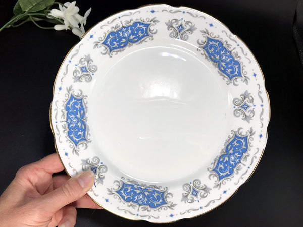Blue & White 8in Side Plate, Royal Stafford "Runnymede", No Teacup Or Saucer, Salad Plate Only - The Vintage Teacup