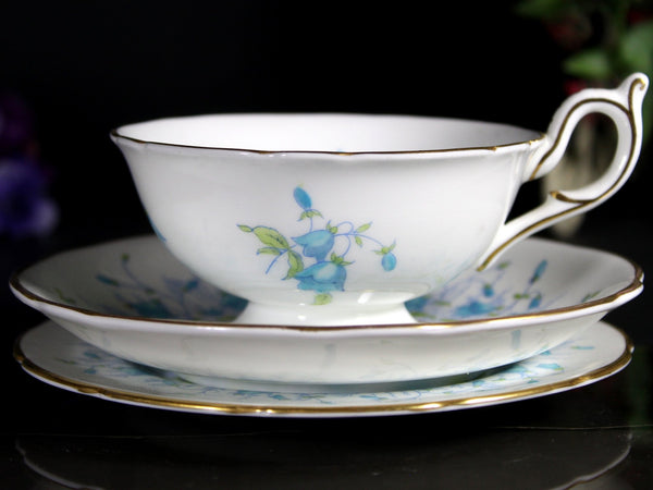 Coalport Harebell Teacup, Vintage Cup and Saucer & Small Plate, Made in England -J - The Vintage TeacupTeacups