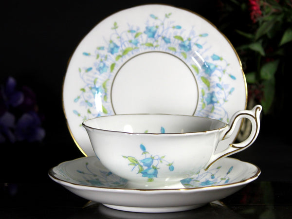 Coalport Harebell Teacup, Vintage Cup and Saucer & Small Plate, Made in England -J - The Vintage TeacupTeacups