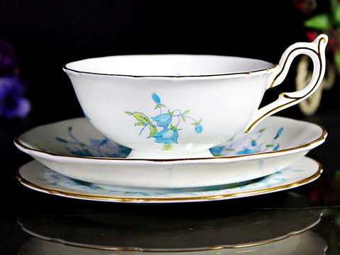 Coalport Harebell Vintage Cup, Saucer & Plate, England -J - The Vintage TeacupTeacups