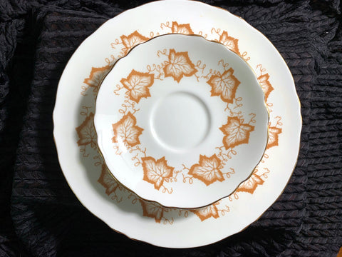 Crown Staffordshire English Saucer and Side Plate - No Teacup Plates Only - The Vintage Teacup