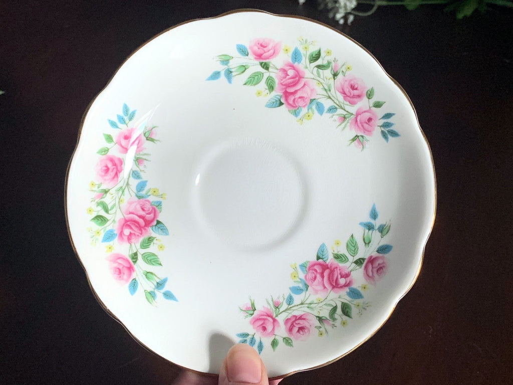 Duchess Floral Orphan Saucer, Made in England. No Teacup Plate Only -E - The Vintage TeacupSaucer