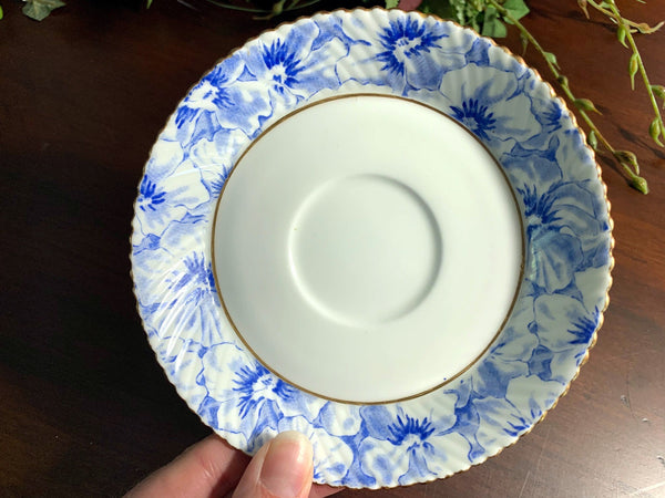 EJD Bodley Orphan Saucer, Blue and White, Made in England. No Teacup Plate Only -B - The Vintage TeacupSaucer