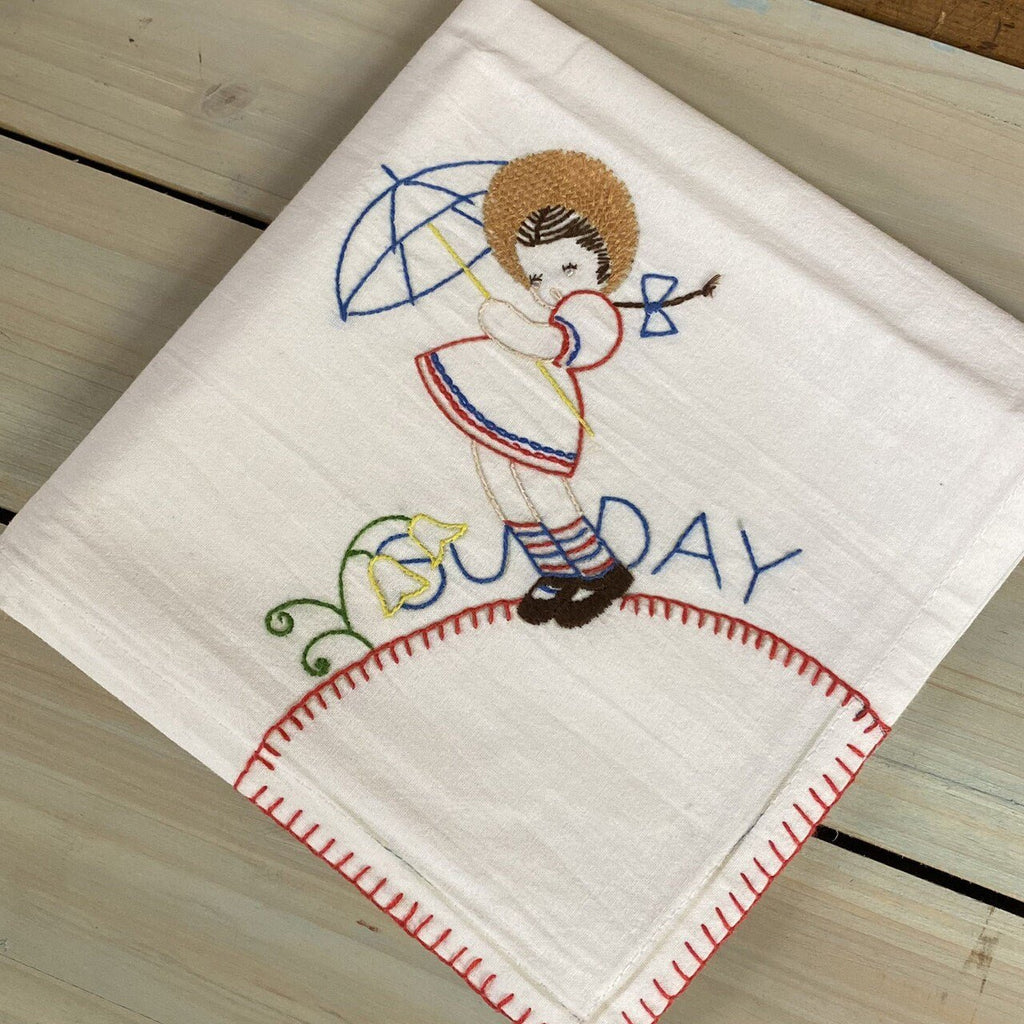 Aunt Martha's Embroidery Transfer Pattern #3372 Parakeet Tea Towels