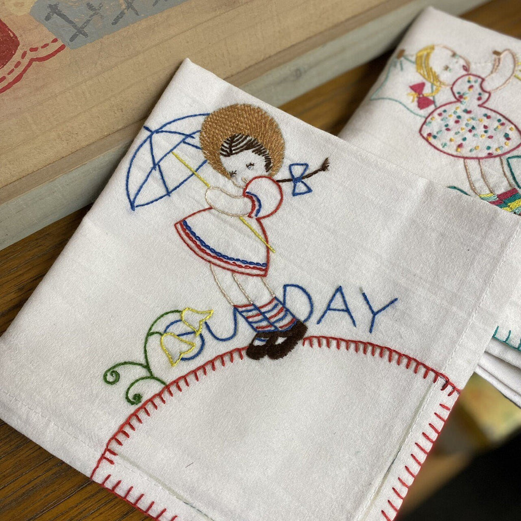 Tea Towel Hand Embroidered – Martha's Market