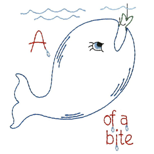 Embroidery, Transfer Pattern, Aunt Martha's, 3718, A Whale of a Tale - The Vintage TeacupHot Iron Transfers