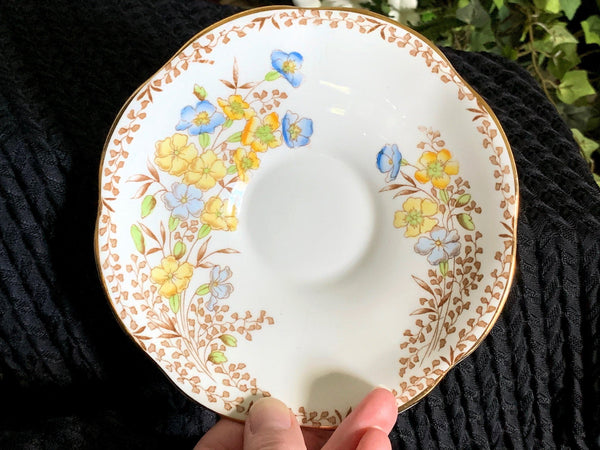 Floral Rosina Bone China Orphan Saucer - No Teacup Plate Only -B - The Vintage TeacupSaucer