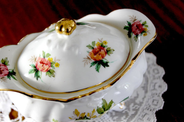 Hammersley Lidded Sugar Bowl, English Bone China 14858 - The Vintage TeacupAccessories