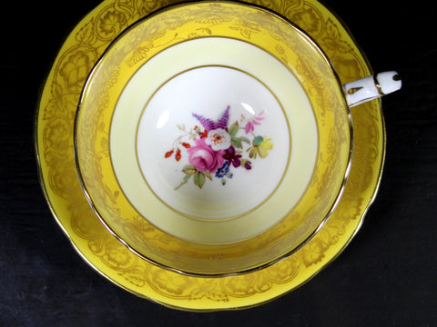 Hammersley Tea Cup, Wide Mouth Teacup and Saucer, Made in England -J - The Vintage TeacupTeacups