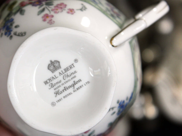 Hartington Teacup, Royal Albert Tea Cup & Saucer, Minty Green c1990s - 17468 - The Vintage TeacupTeacups
