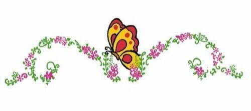 Hot Iron Transfers, His and Hers, Flowers, Butterfly, 3742, Aunt Martha's® Vintage Embroidery - The Vintage TeacupHot Iron Transfers
