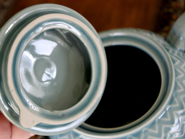 Housewares 2 Cup Teapot, Teal Tea Pot, Made in China 15756 - The Vintage TeacupTeapots