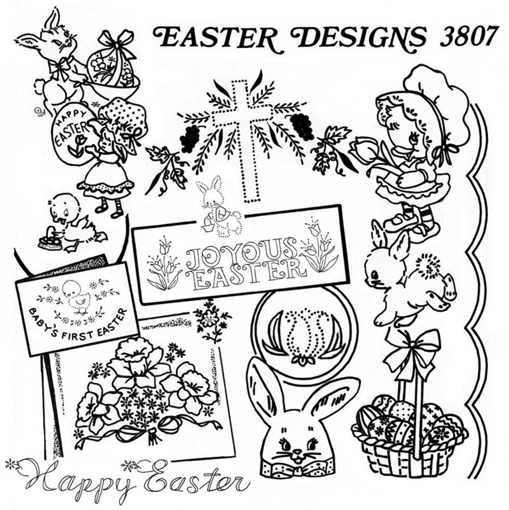 Embroidery, Transfer Pattern, Aunt Martha's, 3807 Easter Designs