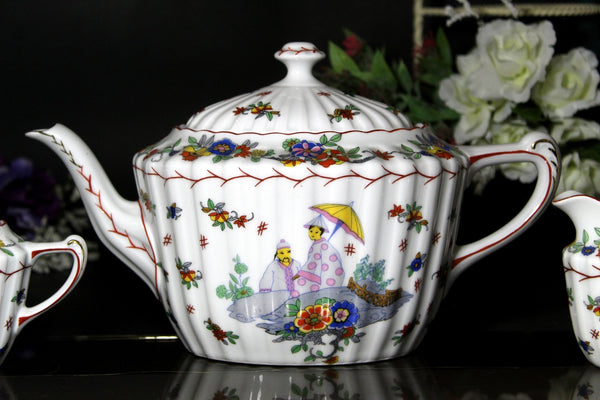 KPM Vintage Teapot, Sugar and Creamer, Tea Pot Made in Germany -J - The Vintage TeacupTeapots