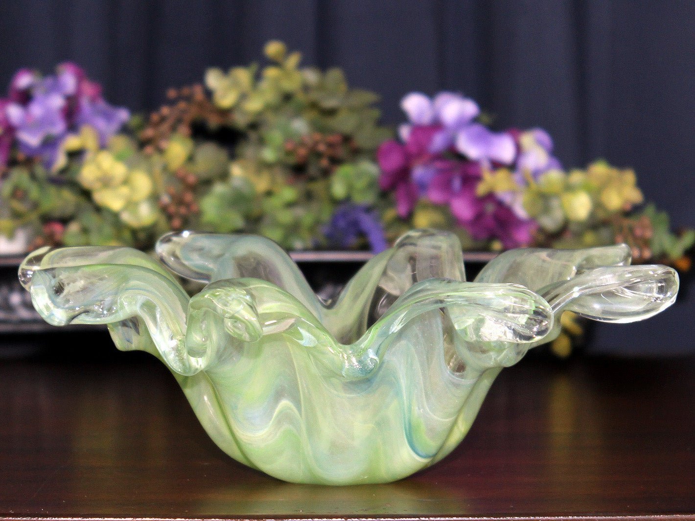 Lavorazione ARTE MURANO, Venetian Art Glass Vase Italy 17889