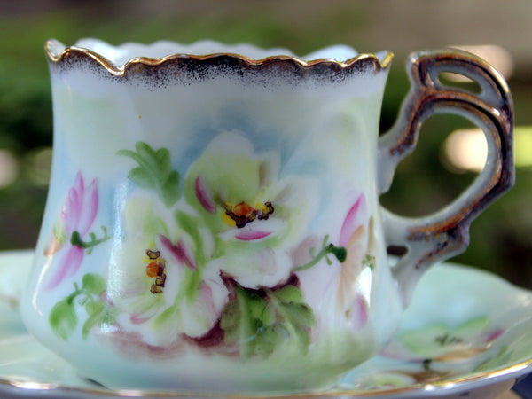 Lefton "To a Wild Rose" Tea Cup, Teacup and Saucer, Made in Japan -J - The Vintage TeacupTeacups