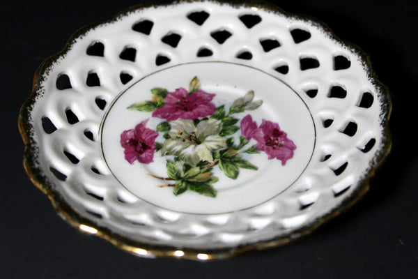Norleans DEMITASSE Reticulated Orphan Saucer - No Teacup Plate Only -G - The Vintage TeacupSaucer