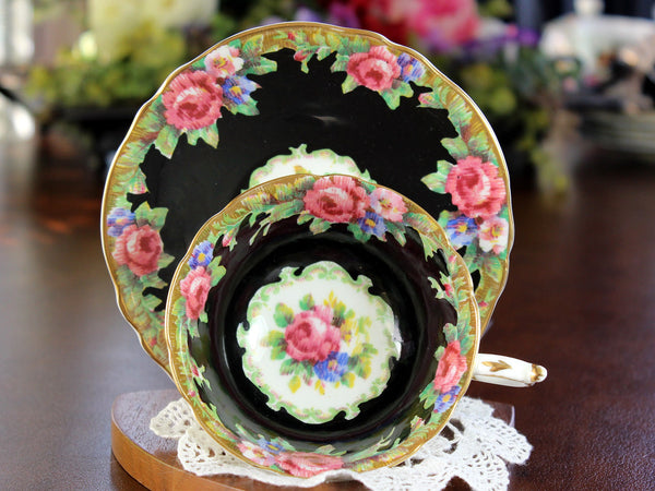 Paragon Teacup with Saucer - Wide-Mouthed English Bone China Tea Cup 17510 - The Vintage TeacupTeacups