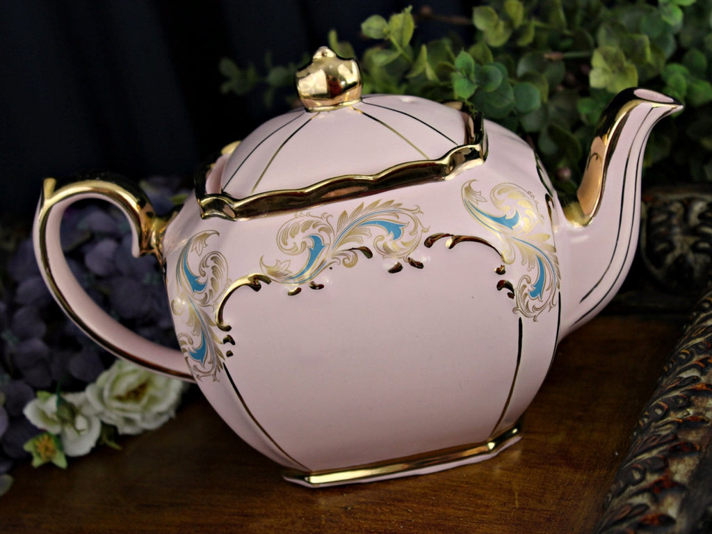 Teal Cube Teapot, by Sadler England, Full Sized Tea Pot 18257